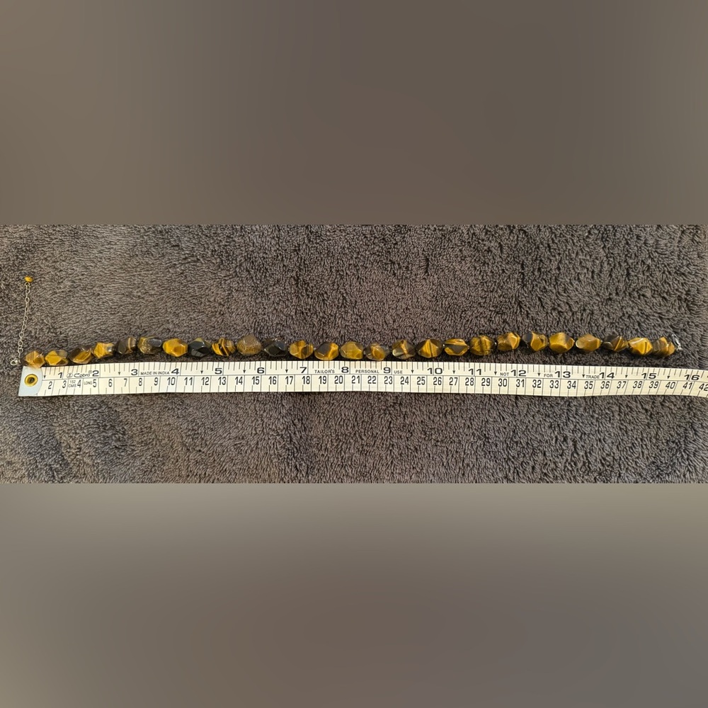 Tiger Eye Beaded Necklace - Picture 2 of 3